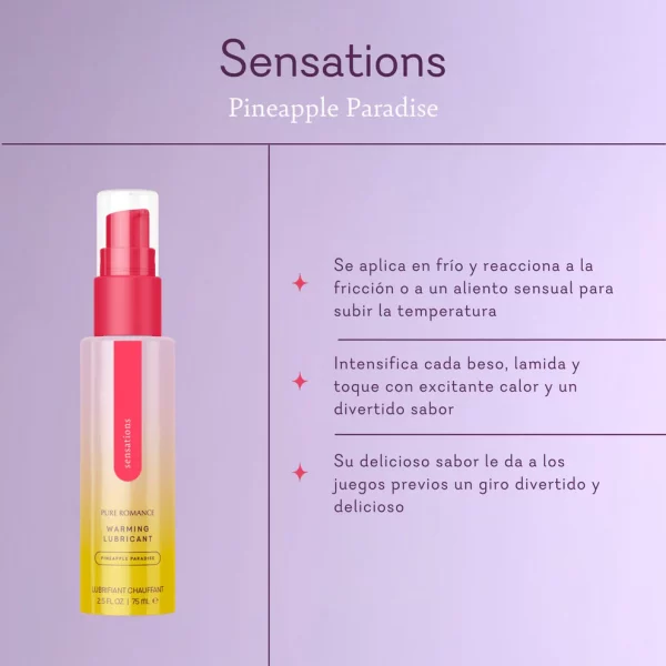 Lubricante Caliente Sensations Sabor Piña - Image 2